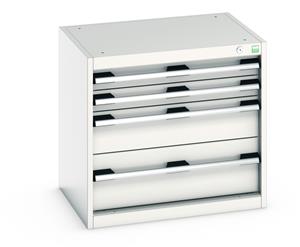 Bott Drawer Cabinets 525 Depth with 650mm wide full extension drawers Bott Cubio 4 Drawer Cabinet 650W x 525D x 600mmH